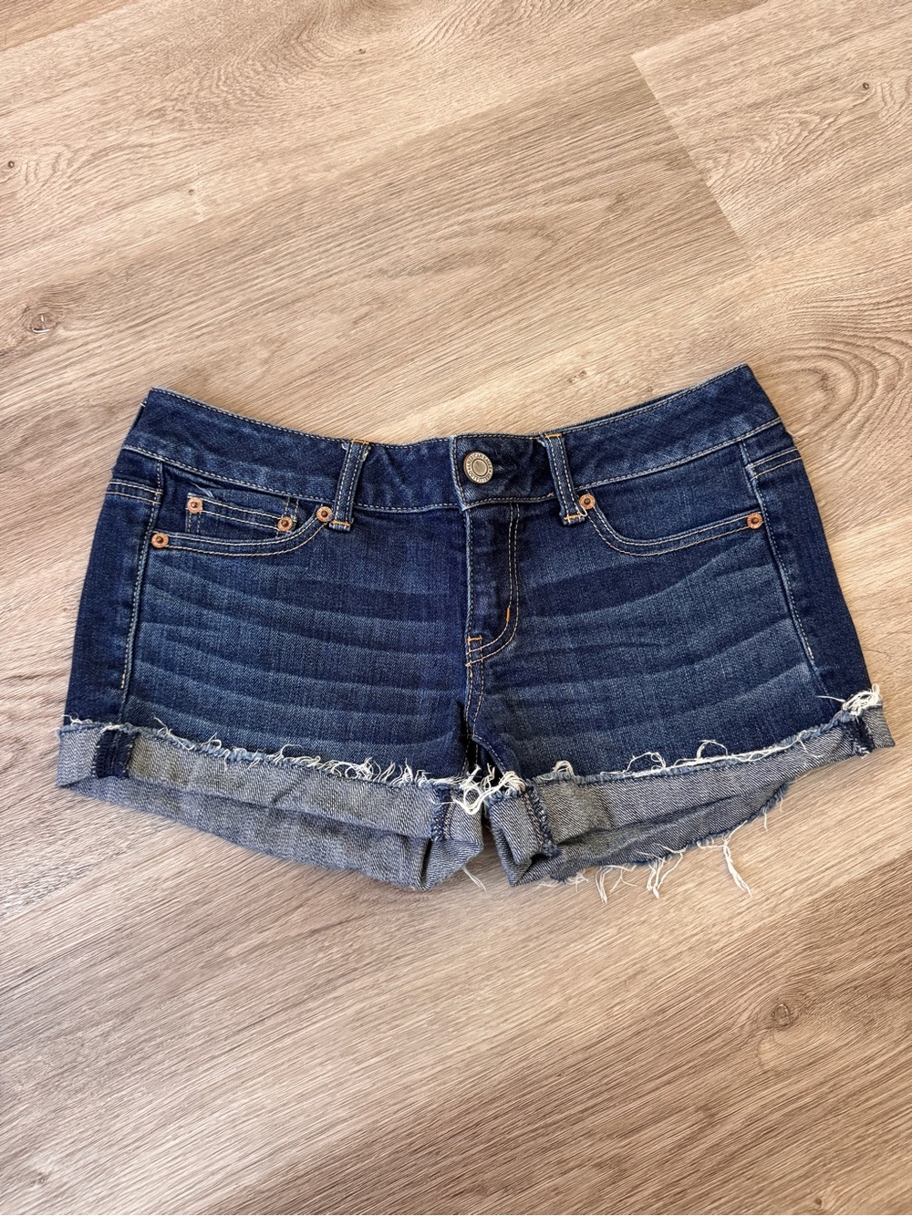 American Eagle Short Shorts Stretch Denim Blue Jean 4